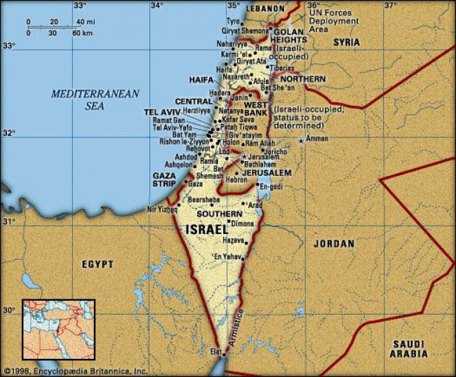Карта израиля странами крупно на русском