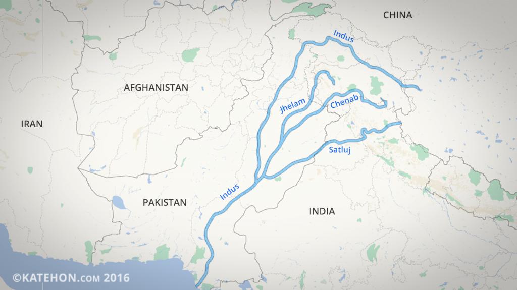 río chenab mapa