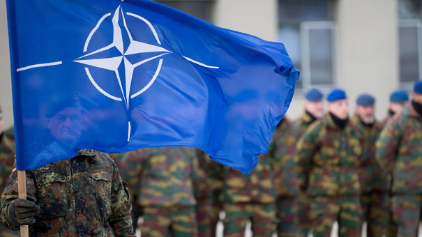 The German army leads NATO exercises in Rukla, Lithuania, as part of a deterrence operation directed against Russia, February 2017. (Getty/Kay Nietfeld)