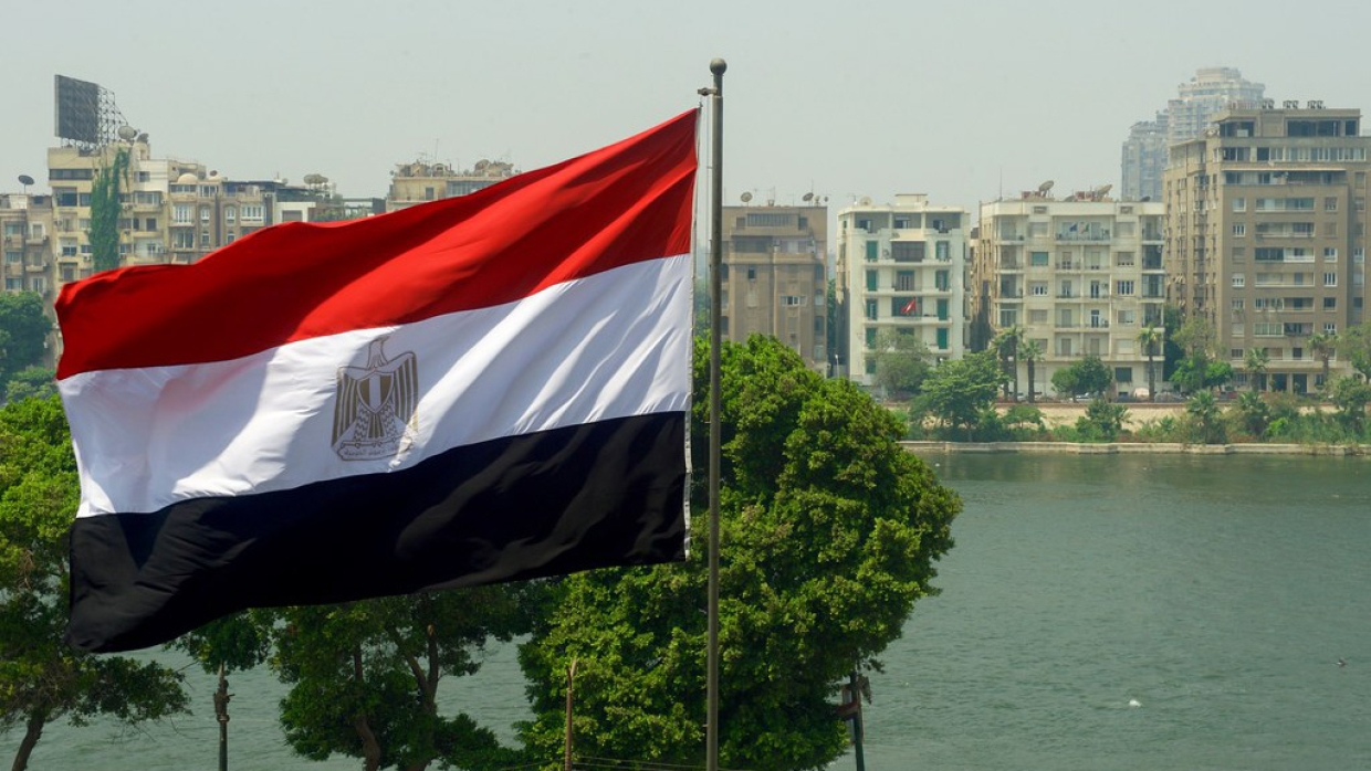 Флаг Египта в Каире