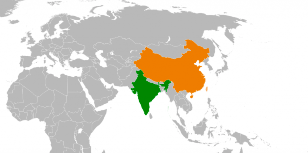 Индия и Китай на карте. Карта индийско-китайского. Карта Индии и Китая современная. Карта Россия Индия Китай.