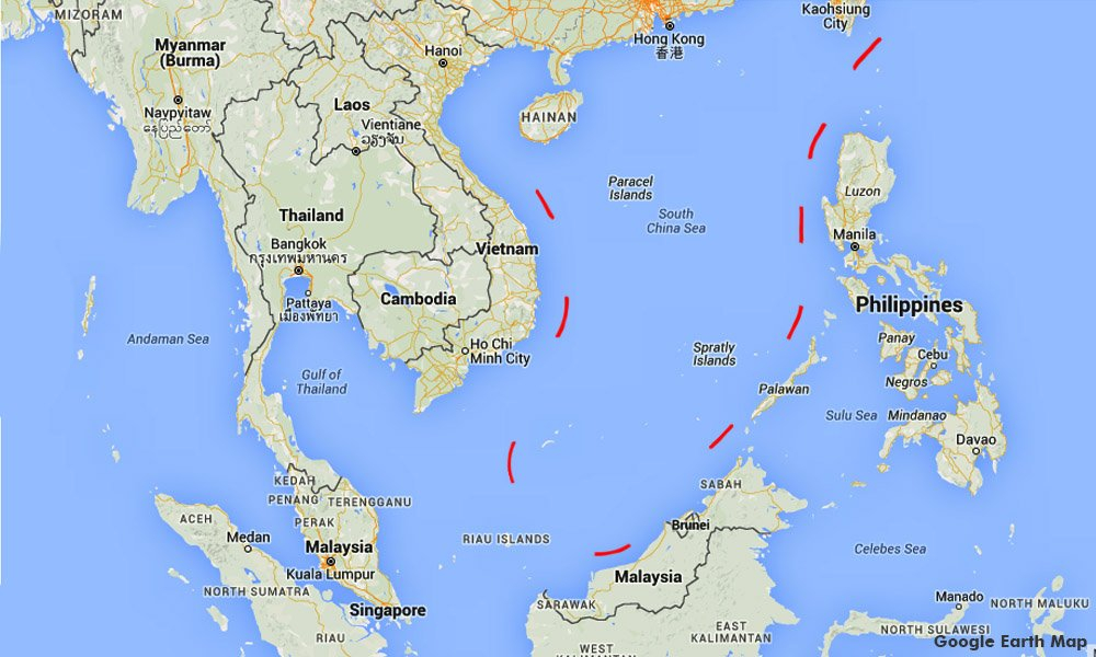 Карта китайского моря