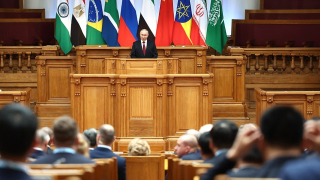 At the plenary session of the 10th BRICS Parliamentary Forum. Photo: Valery Sharifulin, TASS