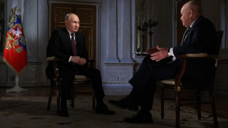 Russian President Vladimir Putin answered questions from Dmitry Kiselev