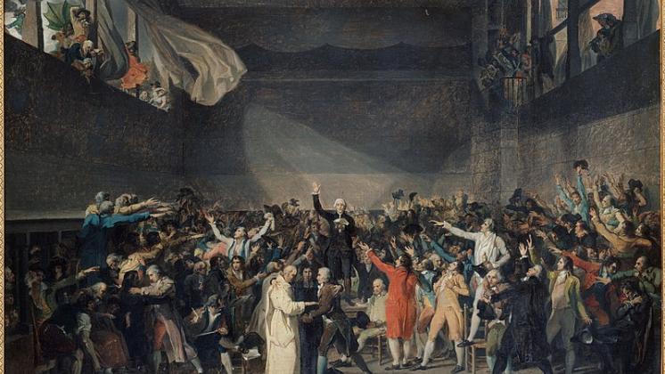 The Tennis Court Oath Jacques-Louis David (Public Domain) 