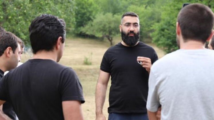 Arthur Danielyan with members of the Armenian ADEKVAT party. Photo: FWM