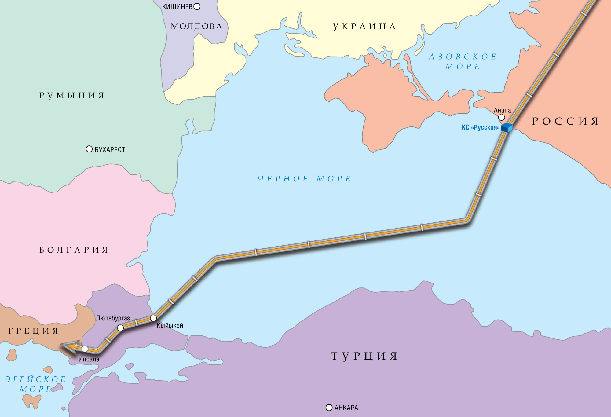 карта из россии в турцию